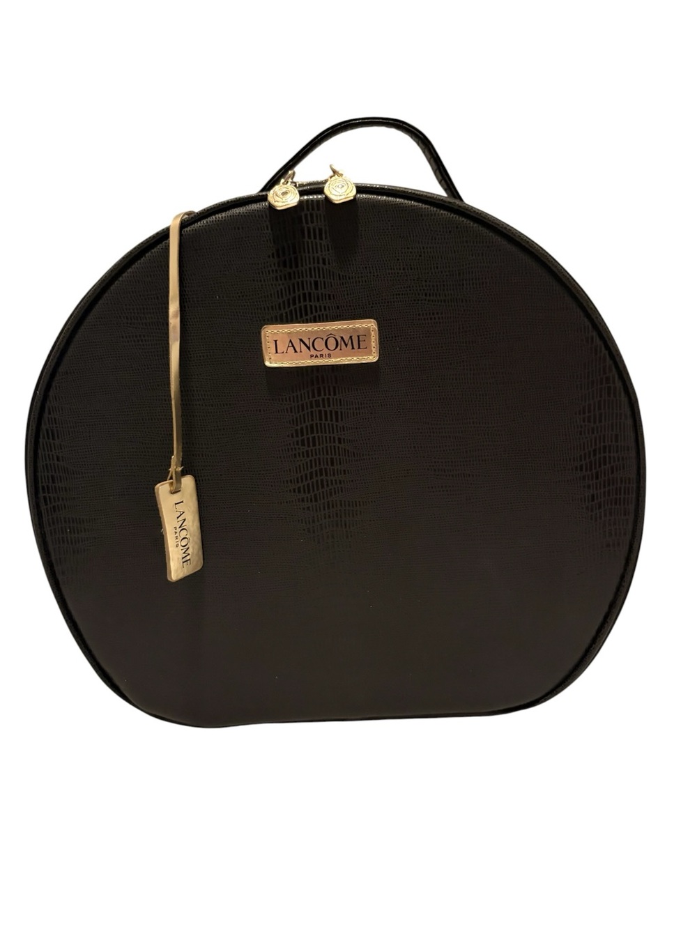 Lancôme Paris Round Travel Cosmetic Train Case.